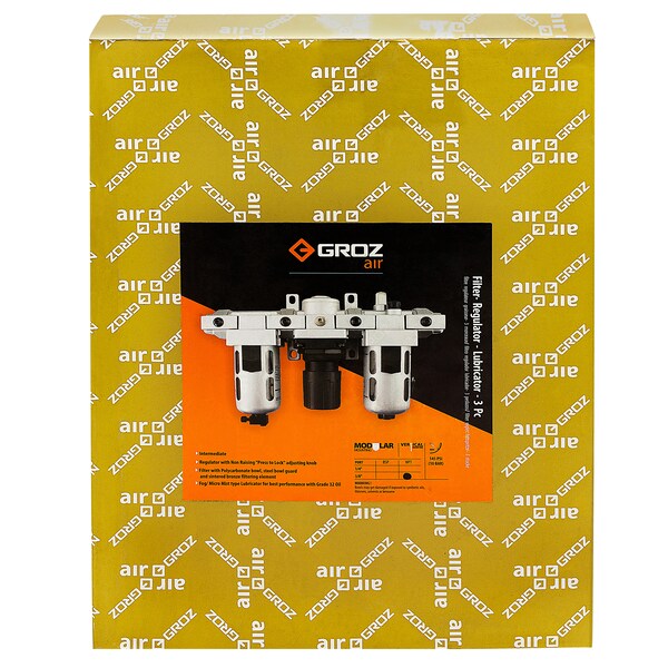 Groz Air FRL, Polycrbnte Bwl, Intrmdte, 3/8"NPT 60551 - main