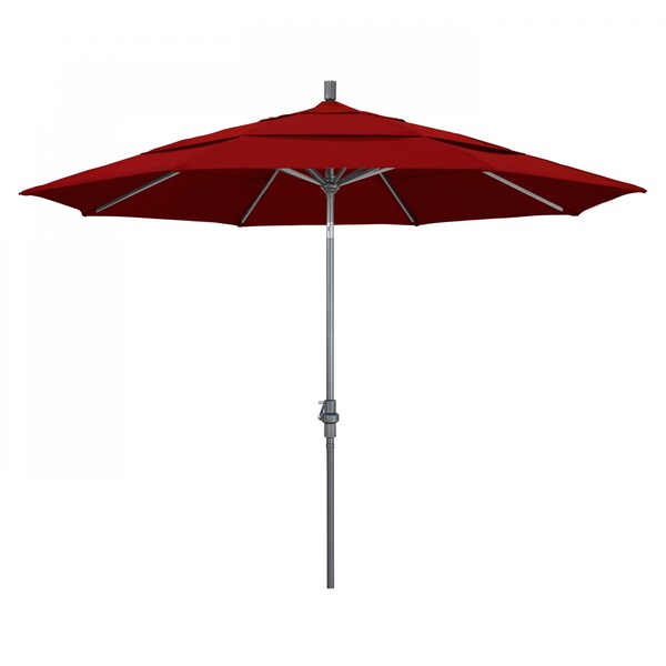 California Umbrella Patio Umbrella, Octagon, 110.5" H, Sunbrella Fabric, Jockey Red 194061012789 - main