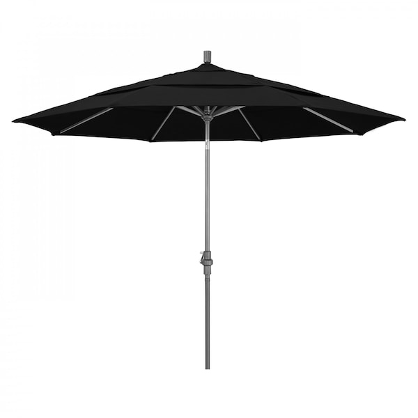 California Umbrella Patio Umbrella, Octagon, 110.5" H, Sunbrella Fabric, Black 194061012840 - main