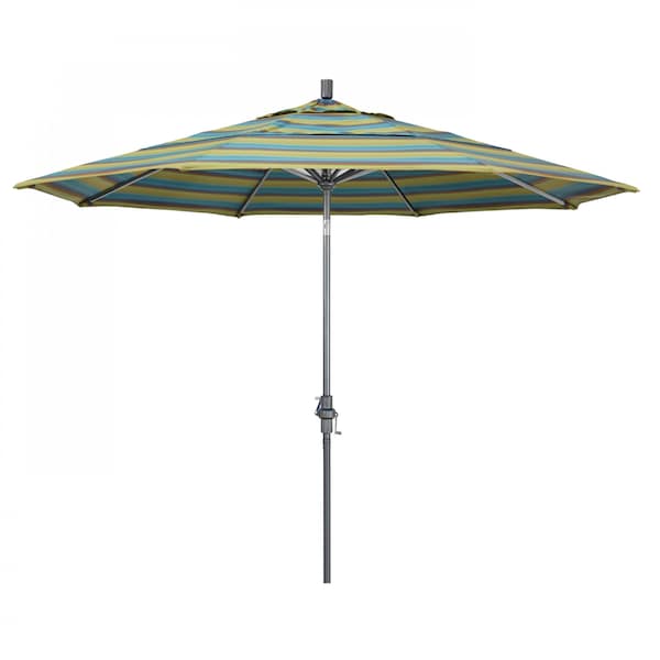 California Umbrella Patio Umbrella, Octagon, 110.5" H, Sunbrella Fabric, Astoria Lagoon 194061013106 - main