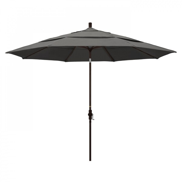 California Umbrella Patio Umbrella, Octagon, 110.5" H, Sunbrella Fabric, Charcoal 194061013632 - main