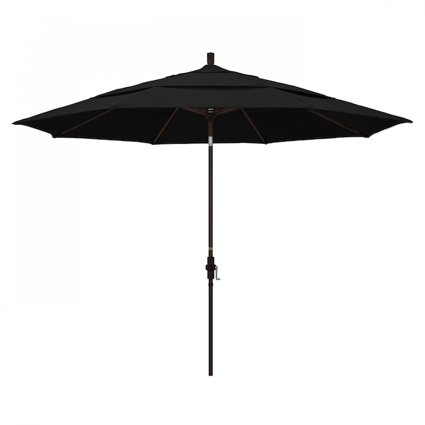 California Umbrella Patio Umbrella, Octagon, 110.5" H, Sunbrella Fabric, Black 194061013687 - main