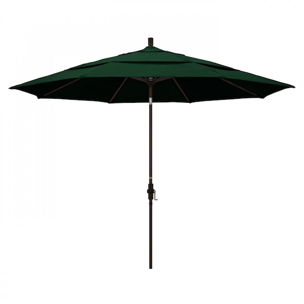 California Umbrella Patio Umbrella, Octagon, 110.5" H, Sunbrella Fabric, Forest Green 194061013816 - main