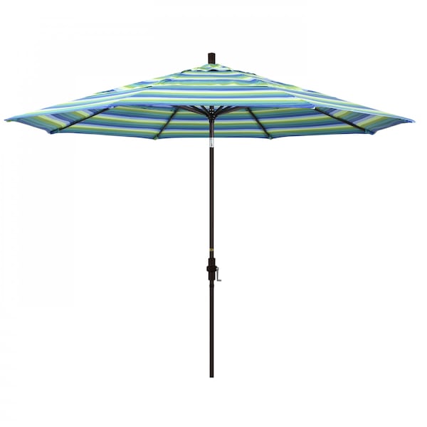California Umbrella Patio Umbrella, Octagon, 110.5" H, Sunbrella Fabric, Seville Seaside 194061013922 - main
