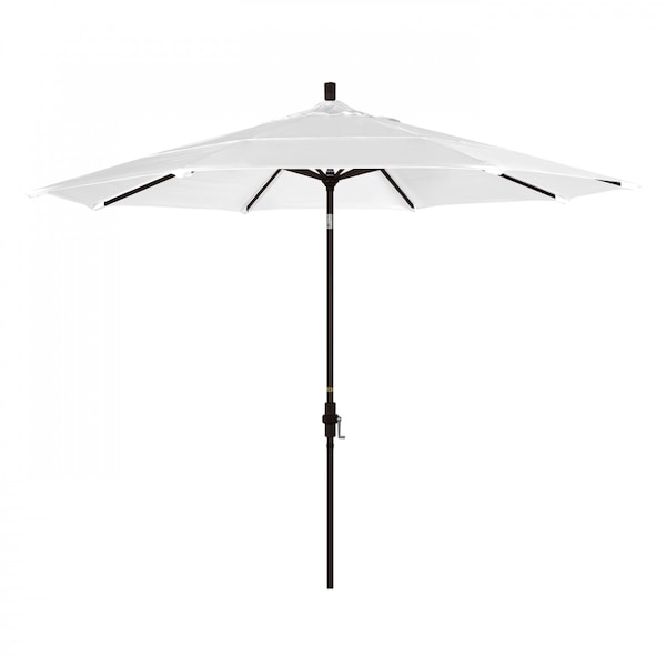 March Patio Umbrella, Octagon, 110.5" H, Olefin Fabric, White GSCU118117-F04-DWV