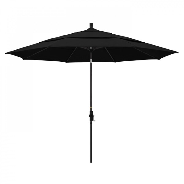 California Umbrella Patio Umbrella, Octagon, 110.5" H, Sunbrella Fabric, Black 194061015360 - main