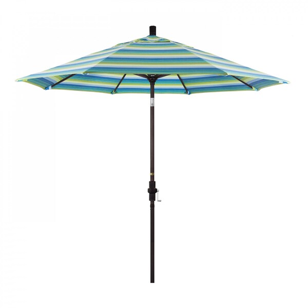 California Umbrella Patio Umbrella, Octagon, 102.38" H, Sunbrella Fabric, Seville Seaside 194061017340 - main