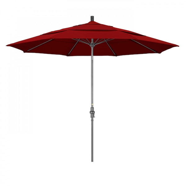 California Umbrella Patio Umbrella, Octagon, 109.5" H, Sunbrella Fabric, Jockey Red 194061019740 - main
