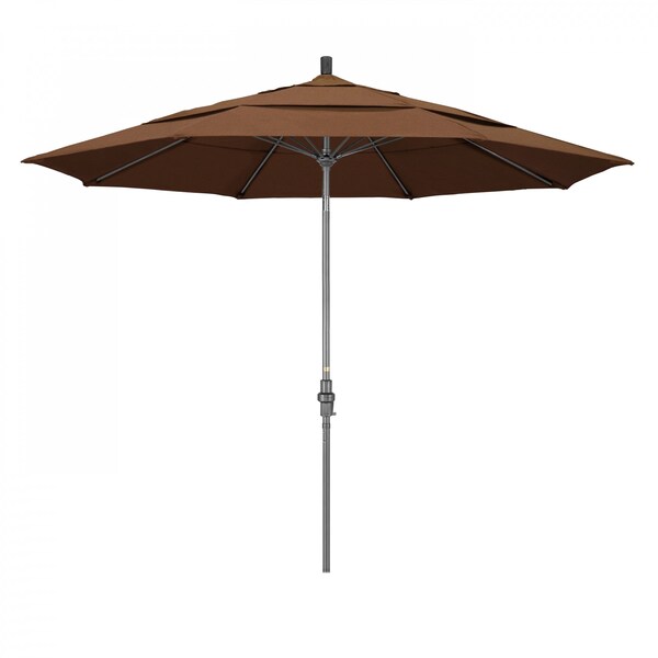 California Umbrella Patio Umbrella, Octagon, 109.5" H, Sunbrella Fabric, Teak 194061019993 - main