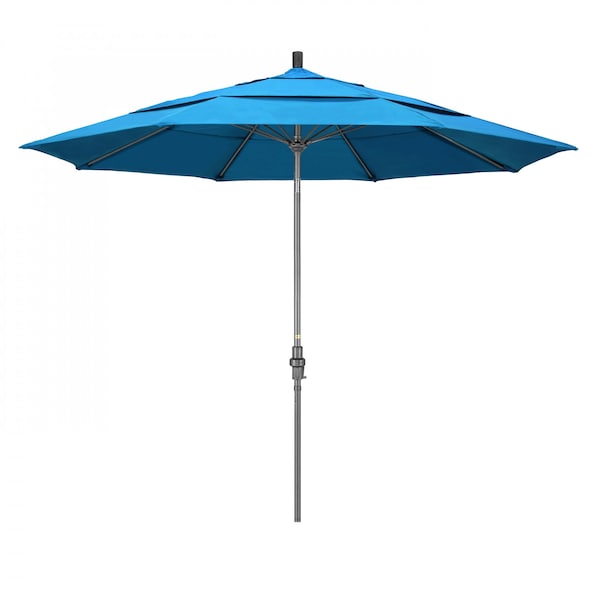 California Umbrella Patio Umbrella, Octagon, 109.5" H, Sunbrella Fabric, Canvas Cyan 194061020074 - main