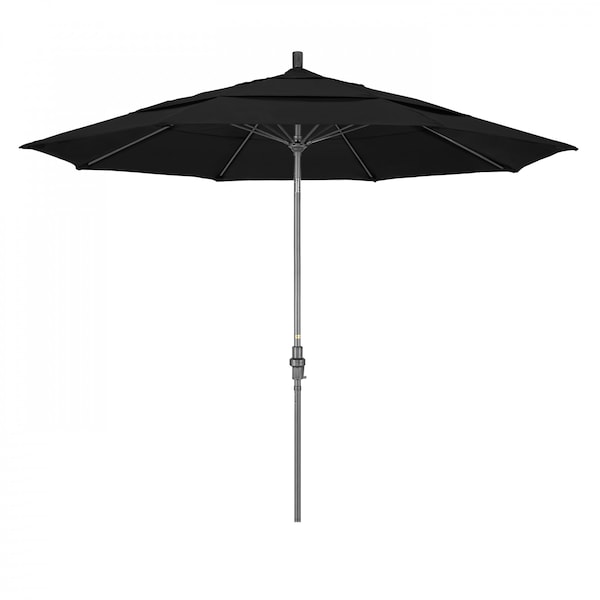 March Patio Umbrella, Octagon, 109.5" H, Pacifica Fabric, Black GSCUF118010-SA08-DWV