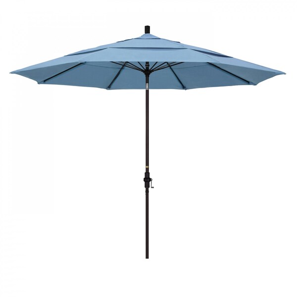 California Umbrella Patio Umbrella, Octagon, 109.5" H, Sunbrella Fabric, Air Blue 194061020654 - main