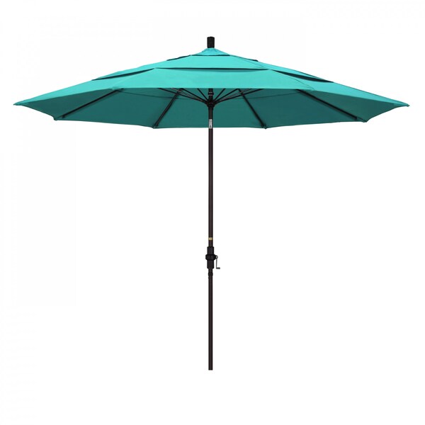 California Umbrella Patio Umbrella, Octagon, 109.5" H, Sunbrella Fabric, Aruba 194061020692 - main