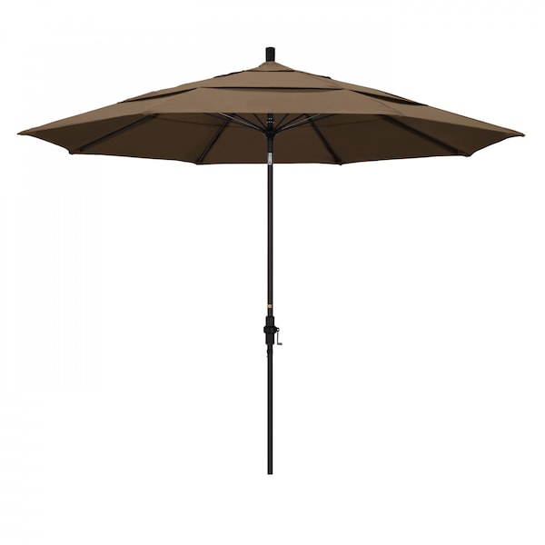 California Umbrella Patio Umbrella, Octagon, 109.5" H, Sunbrella Fabric, Cocoa 194061020722