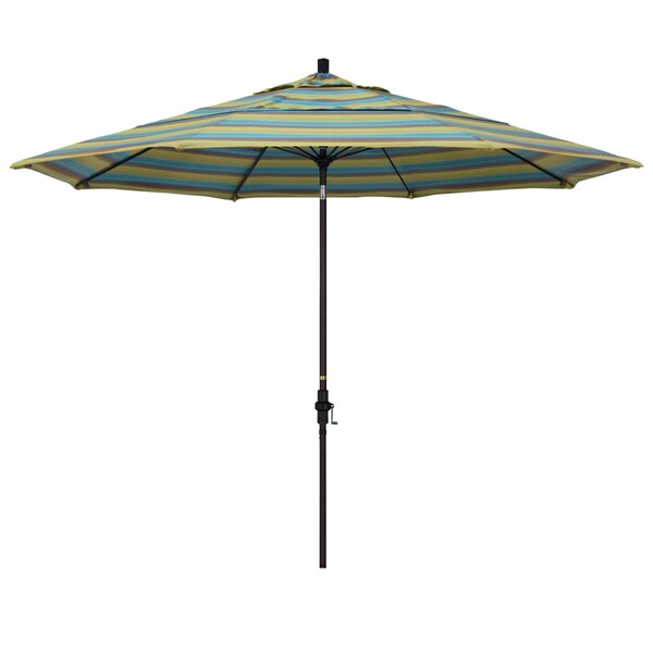 California Umbrella Patio Umbrella, Octagon, 109.5" H, Sunbrella Fabric, Astoria Lagoon 194061020906 - main