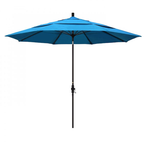 March Patio Umbrella, Octagon, 109.5" H, Sunbrella Fabric, Canvas Cyan GSCUF118117-56105-DWV