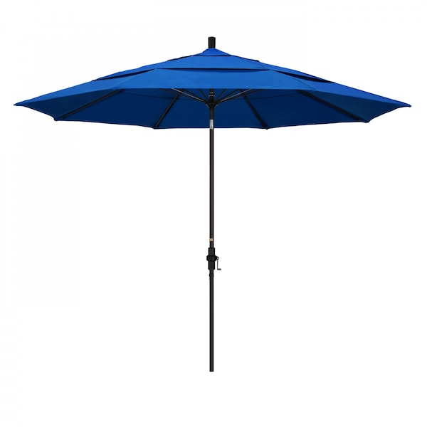 California Umbrella Patio Umbrella, Octagon, 109.5" H, Olefin Fabric, Royal Blue 194061020944