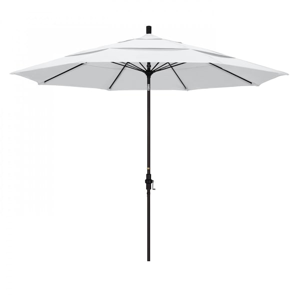 California Umbrella Patio Umbrella, Octagon, 109.5" H, Olefin Fabric, White 194061020951