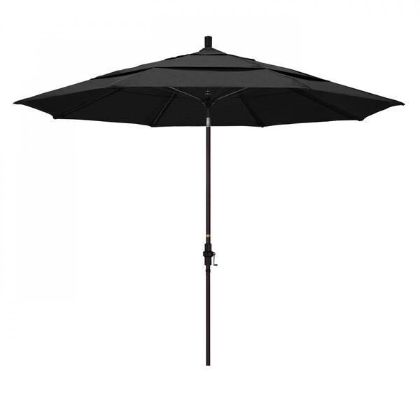 March Patio Umbrella, Octagon, 109.5" H, Olefin Fabric, Black GSCUF118117-F32-DWV