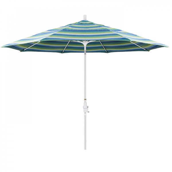 California Umbrella Patio Umbrella, Octagon, 109.5" H, Sunbrella Fabric, Seville Seaside 194061021729 - main