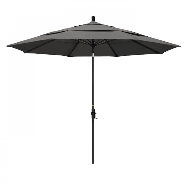 California Umbrella Patio Umbrella, Octagon, 109.5" H, Sunbrella Fabric, Charcoal 194061022276