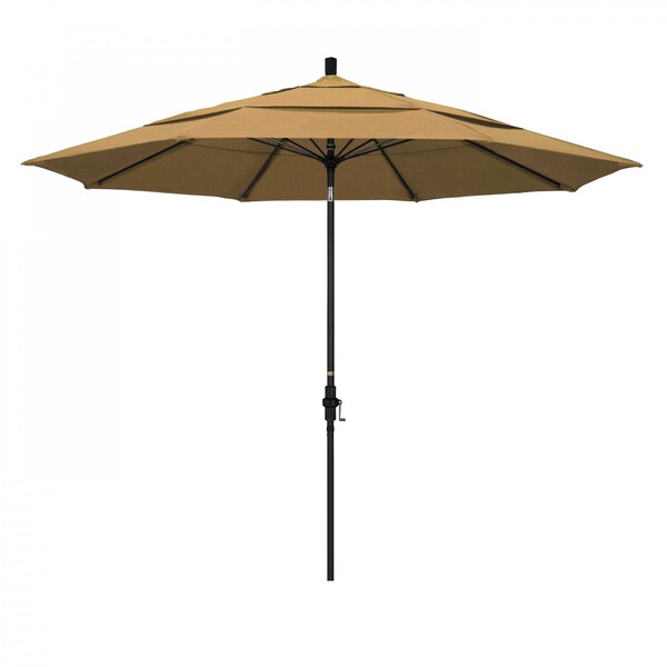 California Umbrella Patio Umbrella, Octagon, 109.5" H, Olefin Fabric, Straw 194061022764