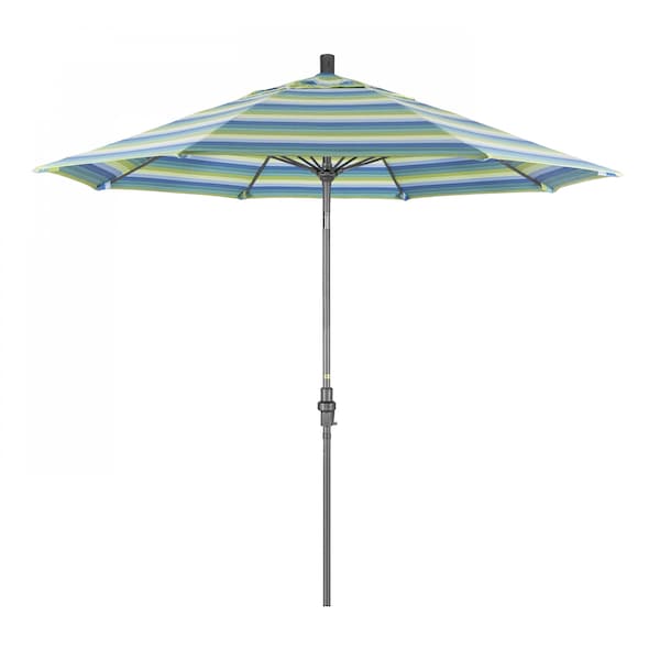 California Umbrella Patio Umbrella, Octagon, 101" H, Sunbrella Fabric, Seville Seaside 194061025123 - main