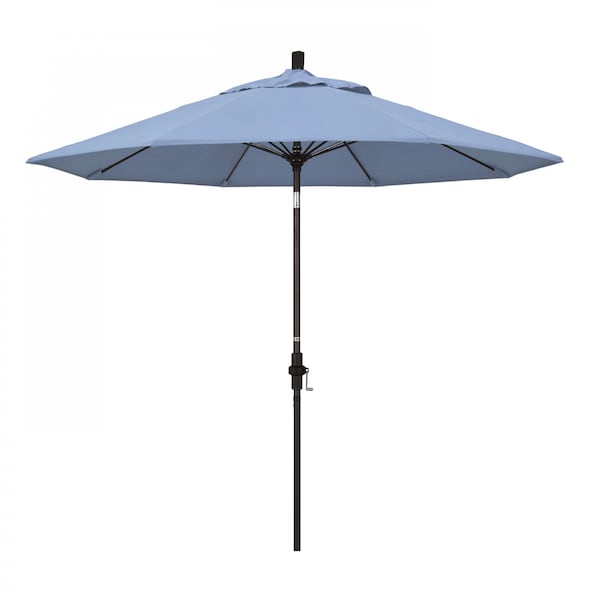 California Umbrella Patio Umbrella, Octagon, 101" H, Sunbrella Fabric, Air Blue 194061025796 - main