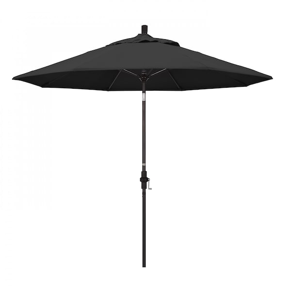 California Umbrella Patio Umbrella, Octagon, 101" H, Pacifica Fabric, Black 194061026373