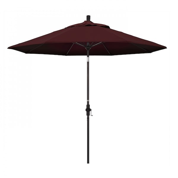 March Patio Umbrella, Octagon, 101" H, Pacifica Fabric, Burgundy GSCUF908117-SA36