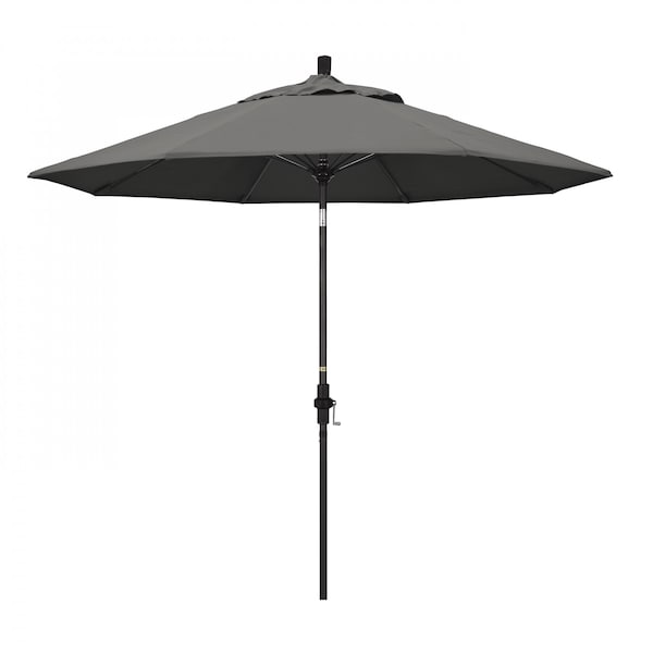 California Umbrella Patio Umbrella, Octagon, 101" H, Sunbrella Fabric, Charcoal 194061027547 - main