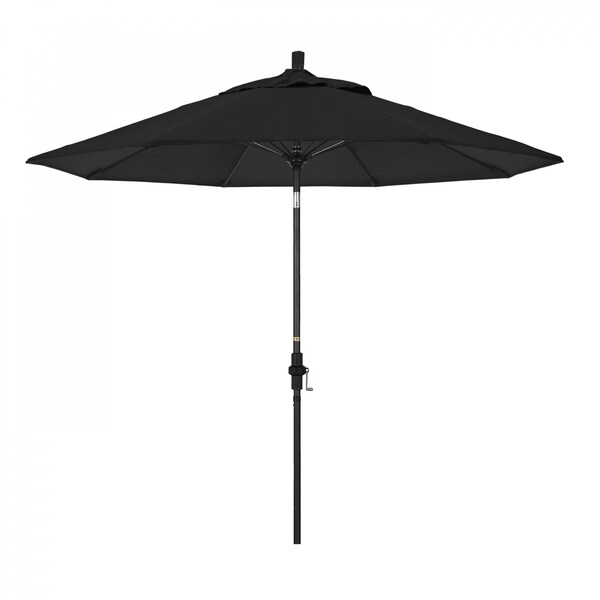 California Umbrella Patio Umbrella, Octagon, 101" H, Sunbrella Fabric, Black 194061027585 - main