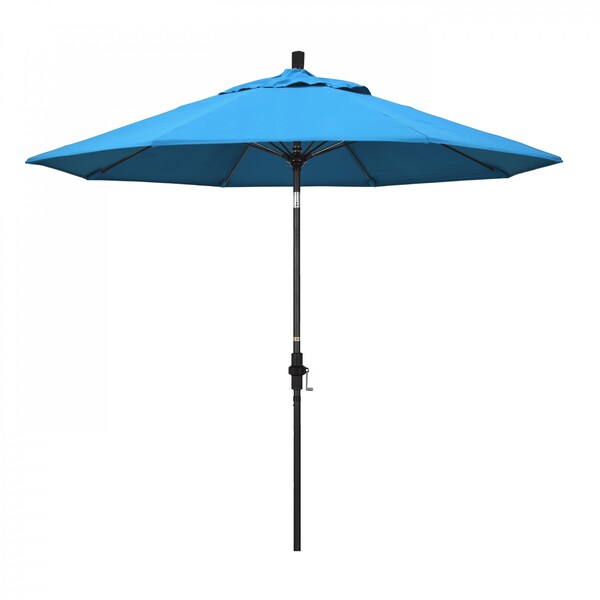 California Umbrella Patio Umbrella, Octagon, 101" H, Sunbrella Fabric, Canvas Cyan 194061027851 - main