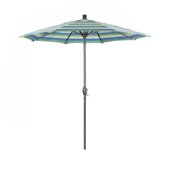 California Umbrella Patio Umbrella, Octagon, 95.5" H, Sunbrella Fabric, Seville Seaside 194061028865 - main