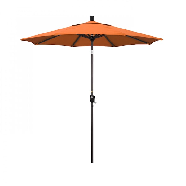 California Umbrella Patio Umbrella, Octagon, 95.5" H, Sunbrella Fabric, Tangerine 194061029466