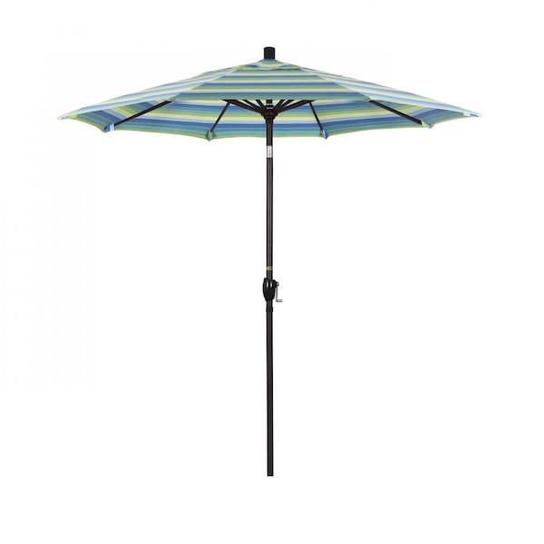 California Umbrella Patio Umbrella, Octagon, 95.5" H, Sunbrella Fabric, Seville Seaside 194061029725 - main