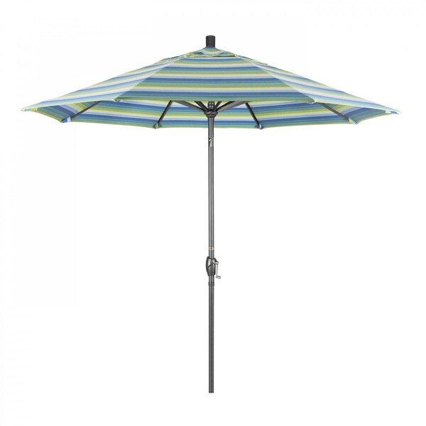 March Patio Umbrella, Octagon, 101" H, Sunbrella Fabric, Seville Seaside GSPT908010-5608