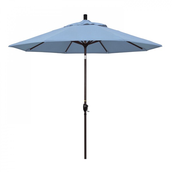 March Patio Umbrella, Octagon, 101" H, Sunbrella Fabric, Air Blue GSPT908117-5410