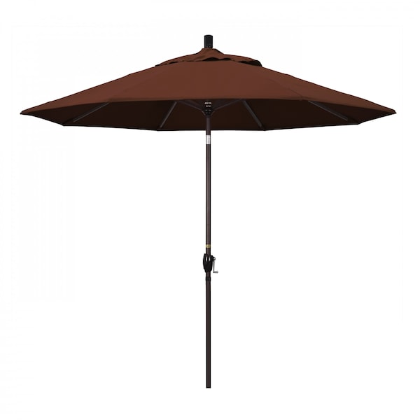 California Umbrella Patio Umbrella, Octagon, 101" H, Sunbrella Fabric, Bay Brown 194061033067
