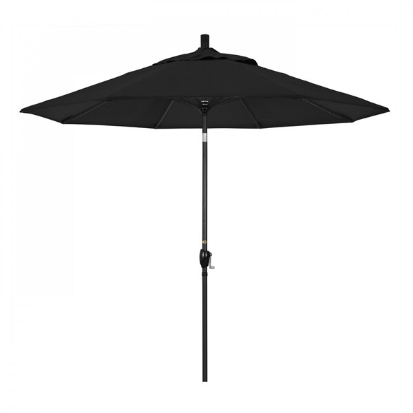 California Umbrella Patio Umbrella, Octagon, 101" H, Sunbrella Fabric, Black 194061034767 - main