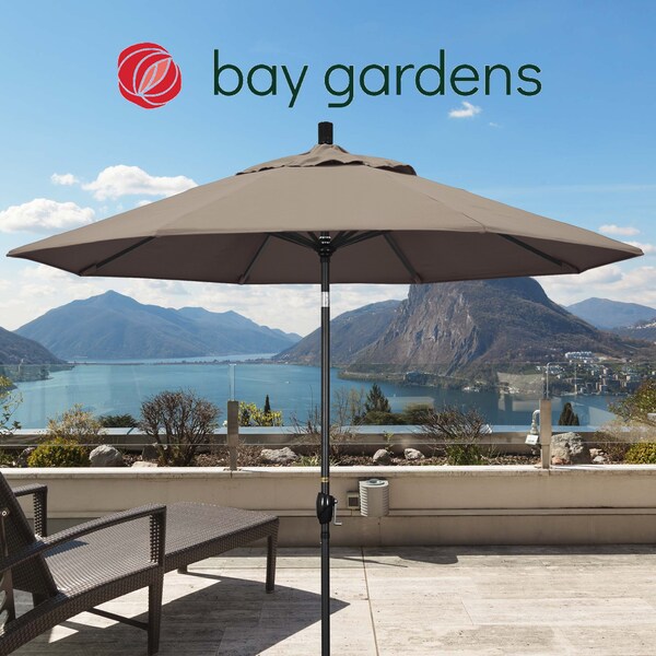 California Umbrella Patio Umbrella, Octagon, 101" H, Sunbrella Fabric, Taupe 194061034927 - main