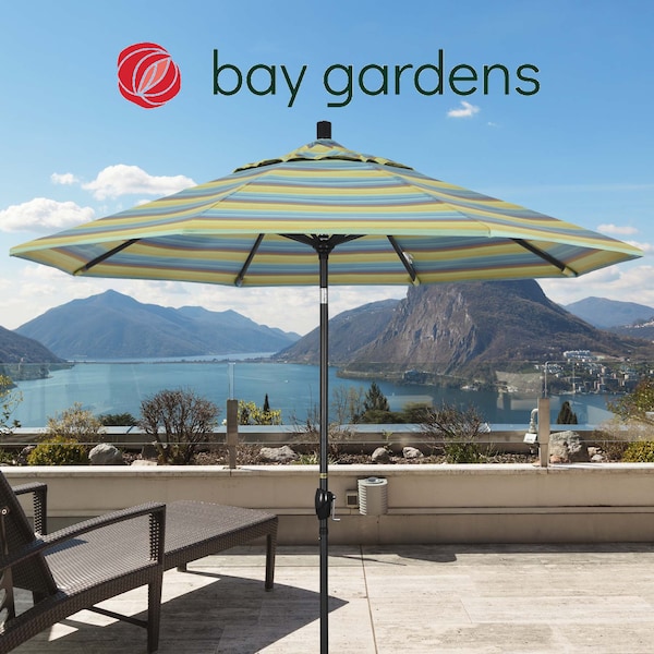 California Umbrella Patio Umbrella, Octagon, 101" H, Sunbrella Fabric, Astoria Lagoon 194061035023 - main