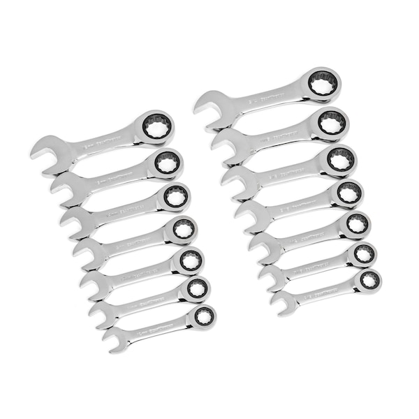 Gearwrench Stubby Ratchet Metric Combo Wrench 14Pc 85206 - main