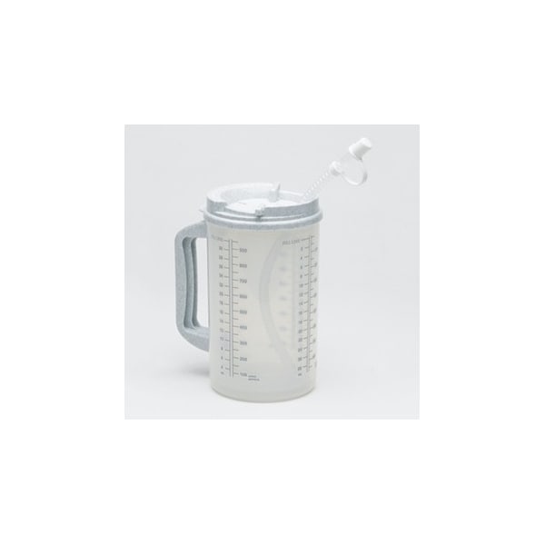 Medegen Medical Products Insulated Mug w/Straw, Trnslcnt/Gray, PK50 H206-01 - main