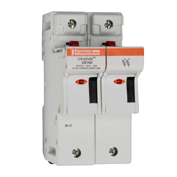 Mersen Fuse Holder, 750V AC Volt Rating, 2 Poles, Pressure Plate H331138 - main