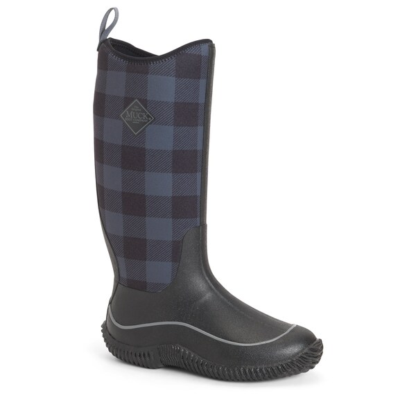 Muck Boot Co Women's Hale Tall Rubber Boot, Plain Toe, 15" Height, Plaid, 5 HAW-1PLD-BLK-050 - main