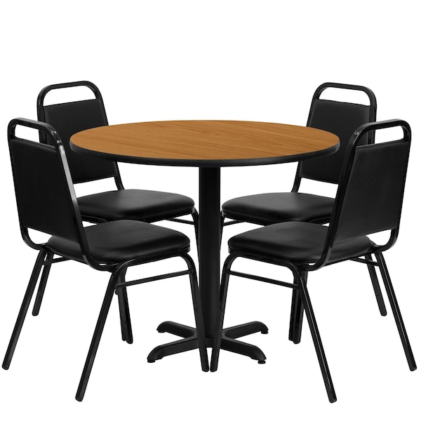 Flash Furniture Natural Lam, Banquet Chair, Rnd, 36