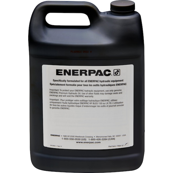 Enerpac Hydraulic Oil, Jug, 1 gal, HF-101, ISO Grade 32, Blue