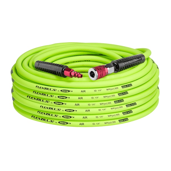 Flexzilla Air Hose, 1/4" x 100, with ColorConnex HFZ14100YW2-D - main