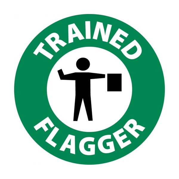 Nmc Trained Flagger Hard Hat Emblem, Pk25 HH112 - main